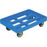 Rouleur de transport 610x410mm bleu, avec 4 roues