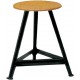 Tabouret en acier 3 jambes, H500 mm