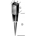 Point d'ancrage tzn 71x750 force 2,0mm