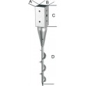 Point d'ancrage tzn 71x650 mm