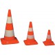 Cone de signalisation PVC orange, 750 mm