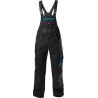 Salopette Homme Fortis 24, Black/turquoise,Taille 90