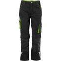 Pantalon de travail enfant Fortis 24, Black/limegreen,Gr158-164