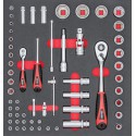 Module d'outils pince a douille 1/4+1/2"FORTIS