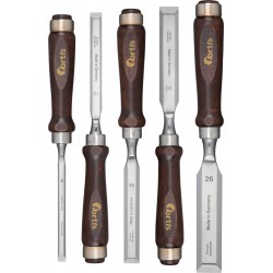 Ensemble ciseaux a bois 5- pièces 8-26mm, polie FORTIS