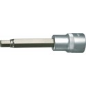 Douille male carré 1/2"Hex10 x100mm FORTIS