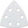Papier abrasif triangulaire Velcro 94mm K240,blanc 6L.FORTIS