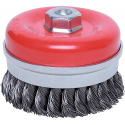 Brosse a boisseau acier 100x0,8mm nouée FORTIS