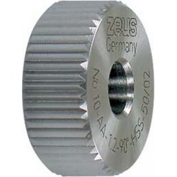Molette, forme AA parallèle à l'axe (droite), Molette d1 x Larg. : b x perçage d2 : 20 x 8 x 6 mm, Graduation 0,6 mm