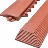 Tapis caoutchous - bordure rouge sans pattes 990X75mm