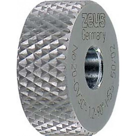 Molette, forme GV pointes en retrait (30°), Molette d1 x Larg. : b x perçage d2 : 20 x 8 x 6 mm, Graduation 1,0 mm