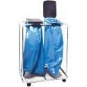 Collecteurs de déchets 2x120 l Fahr.m.avec couvercle noir