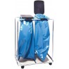 Collecteurs de déchets 2x120 l Fahr.m.avec couvercle noir