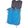Collecteurs de déchets 2x120 l Stat.m.avec couvercle noir