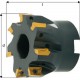 Fraise d'angle 90°, à arrosage interne, Ø d : 63 mm, Nombre de dents 8, Ø du perçage de positionnement 22 mm, Dimensions l : 40 mm