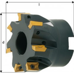 Fraise d'angle 90°, à arrosage interne, Ø d : 63 mm, Nombre de dents 8, Ø du perçage de positionnement 22 mm, Dimensions l : 40 mm