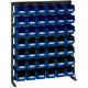 Rangement ateliers Vario-Regal V10D avec 42 PLK-Boites, bleu