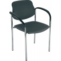 Chaise STYL m.Arml. chrom/bleu (Par 4)