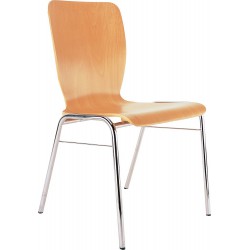 Chaise WING II Hetre,chrom/Hetre (Par 4)