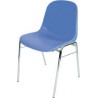Chaise coquille BETA chrom/bleu foncé (Par 4)