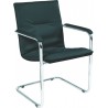 Chaise bureau RUMBA chrom/Ku-leder noir (Par 2)