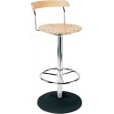 Tabouret BISTRO H960mm chrom/Buche