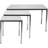 Table 1600x800 mm chrom/gris clair