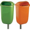 Poubelle 50 l plastique vert