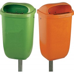 Poubelle 50 litres orange