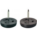 Patin plastique marron 25 mm (Par 100)