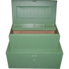 Coffre acier vert 830x440x340mm (H)
