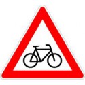 Panneau VKZ .138-20 Dreieck 900mm Vélo (gauche)