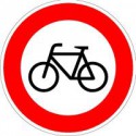 Panneau VKZ .254 Ronden 600mm Interdit aux cyclistes