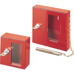 Clé d'urgence sans le verre, rouge 100x100x40mm