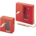Clé d'urgence sans le verre, rouge 100x100x40mm