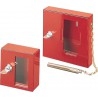 Clé d'urgence sans le verre, rouge 100x100x40mm