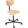 Chaise de travail Werek sur roulettes - Bois