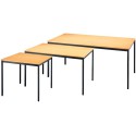 Table 800 x 800 mm noir/ Buche