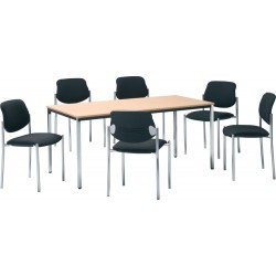 Table 1800 x 800 mm chrom / Buche