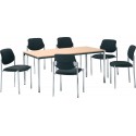 Table 1800 x 800 mm chrom / Buche