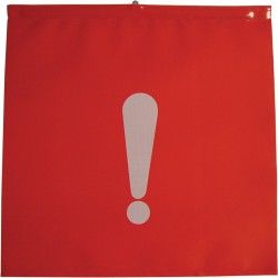 Drapeau 30 x 30 cm M. Imprimé point d'exclamation