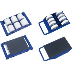 Rouleur de transport 2 tonnes kFW02 avec 8 rouleaux Nylon