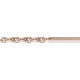Foret hélicoïdal à queue cylindrique, en acier à coupe rapide, type W, DIN 338, surface sans revêtement, Ø h8 : 2,60 mm, Long. totale 57 mm