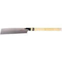 Scie japonaise 265 mm avec manche en rotin/bois, Argent/noir/jaune - Tajima GN-265J