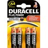 Piles Plus Power AA (MN1500/LR6) K4 Duracell