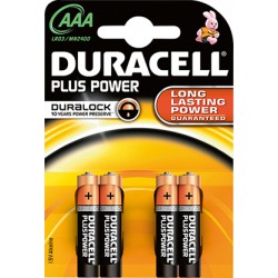 Piles Plus Power AAA (MN2400/LR03)K4 Duracell
