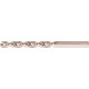 Foret hélicoïdal à queue cylindrique, en acier à coupe rapide, type W, DIN 338, surface sans revêtement, Ø h8 : 2,90 mm, Long. totale 61 mm