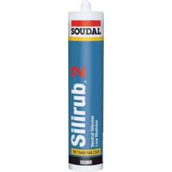 Silirub 2 Mastic silicone neutre 310-ml, caramel SOUDAL (Par 15)