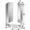 Sabot de charpente BSDI160/160 SST (Par 25)