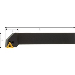Porte-outils ISO 90° PTGNR/L, Désignation : PTGNR 2525 M16, Queue vierkant 25 x 25 mm, Dimensions l 150 mm, Dimensions l1 : 32 mm
